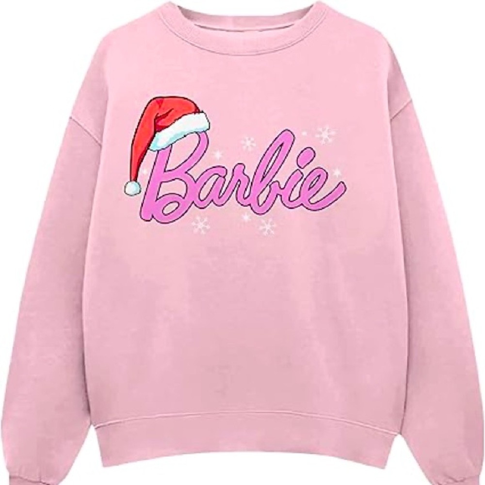 NWT Barbie Pink Christmas Crewneck Sweatshirt